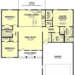 3 Bedroom 2 Bath House Plans 1 Story With Garage