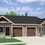 Duplex House Plans With Garage In The Middle